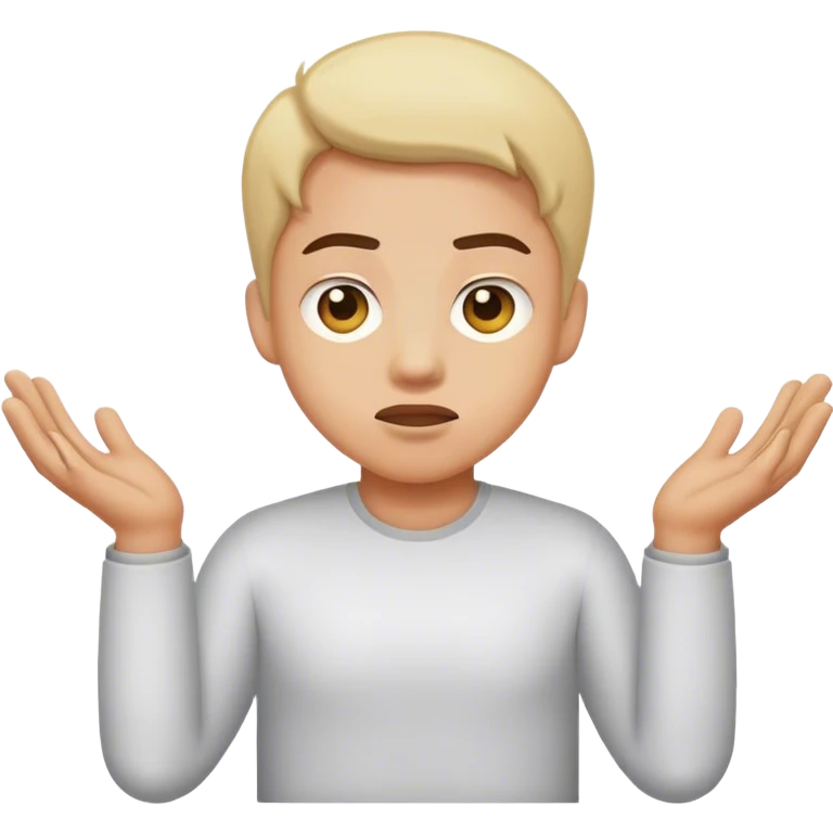 Shrugging shoulders emoji
