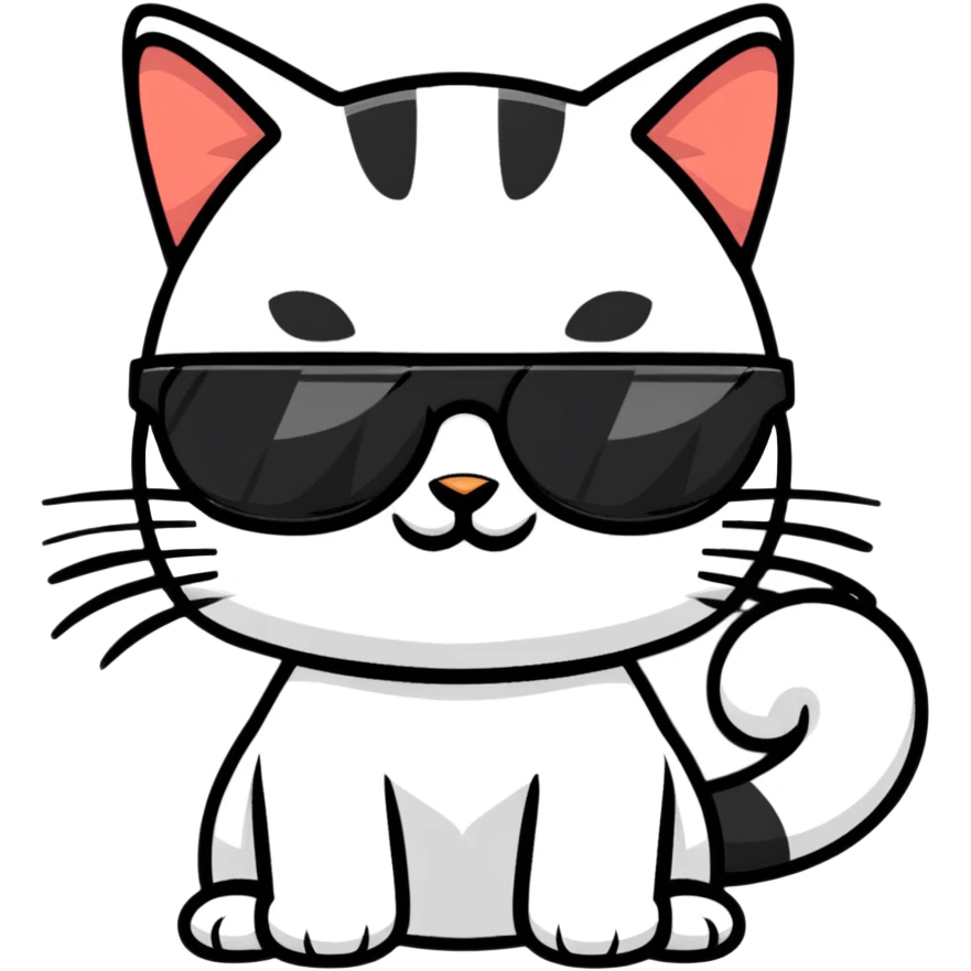 Cat with sunglasses emoji