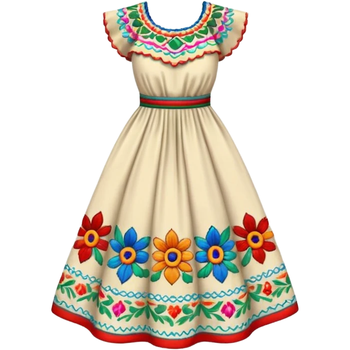 mexican patterned dress emoji