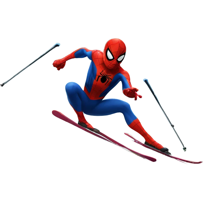 Spider-Man skiing down a hill emoji