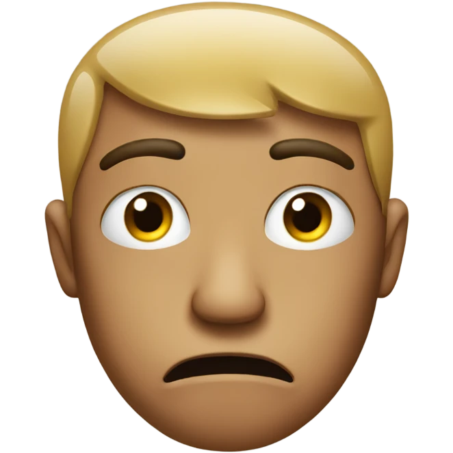 dissapointed face with hand on fac emoji