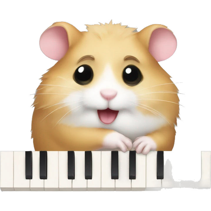 hamster plays piano emoji