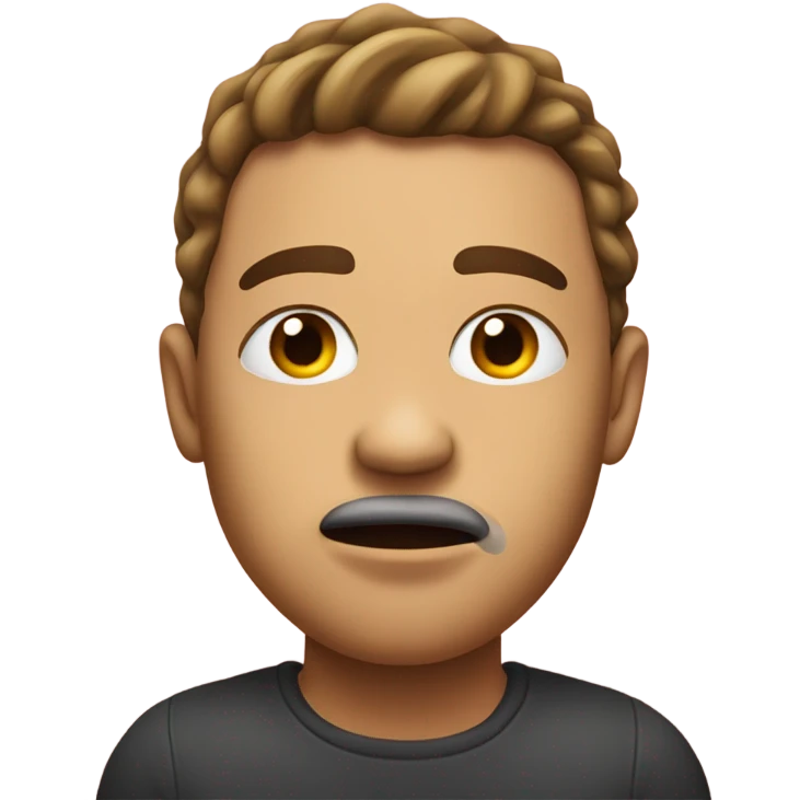 serious face with a tongue out  emoji