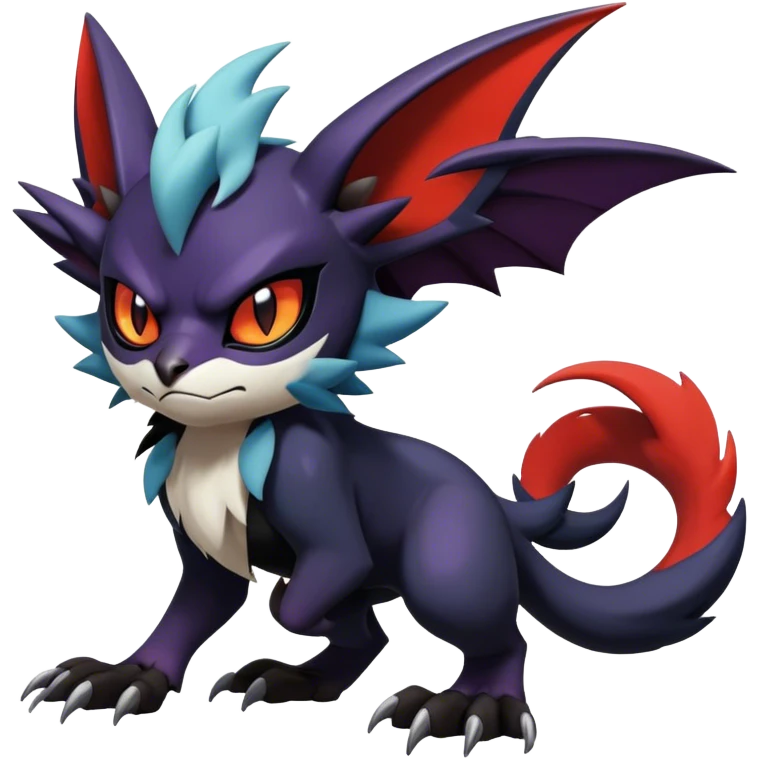 Edgy Cool Litten-Noivern-Noibat-Absol-Pokémon Full Body emoji
