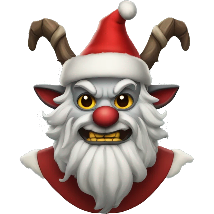 Krampus dressed as santa emoji