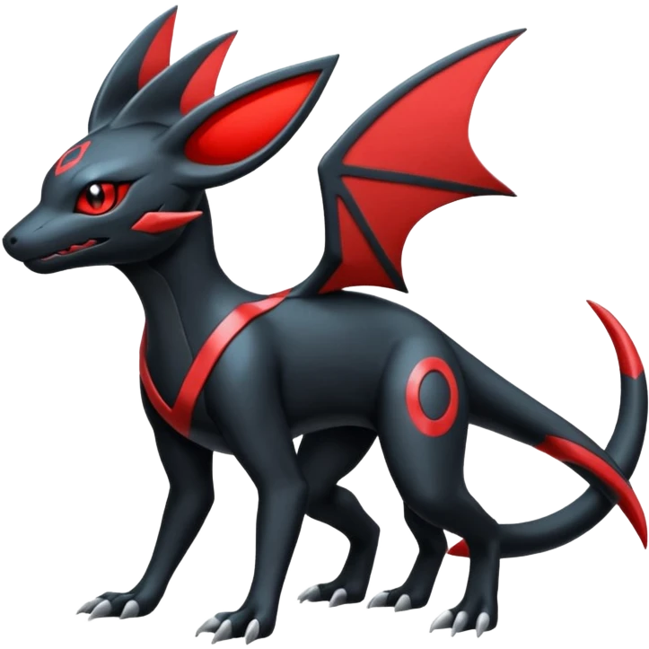 Salandit-Salamence-Umbreon-Silvally-fusion (full body) emoji