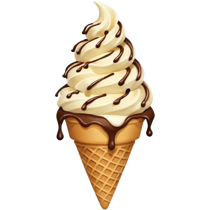 Decadent soft serve ice cream emoji