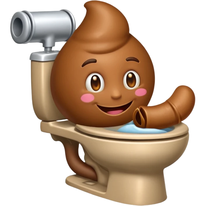 Emoji qui fait caca dans les toilettes  emoji