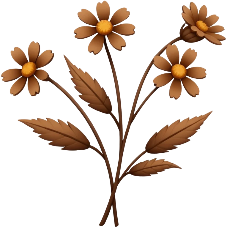 sprigs of brown flowers emoji
