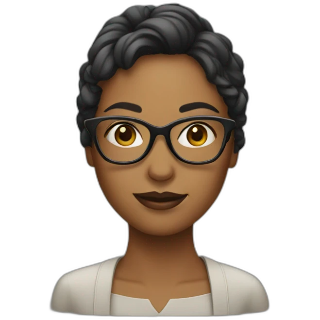 Woman with glasses emoji