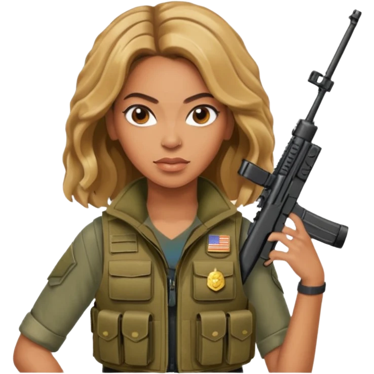 Beyonce shooting riffle  emoji