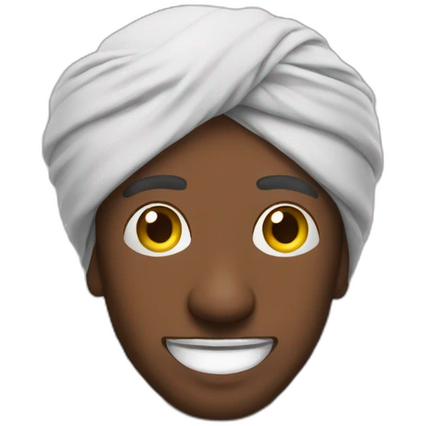 Man in turban sat on a plane emoji