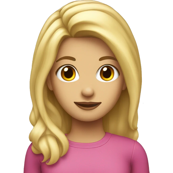 blonde girl with half up half down  emoji