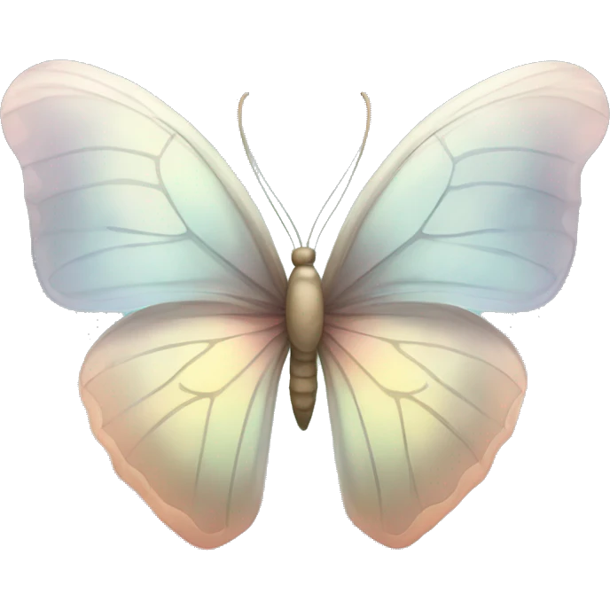 An ethereal butterfly with delicate, semi-transparent wings emoji