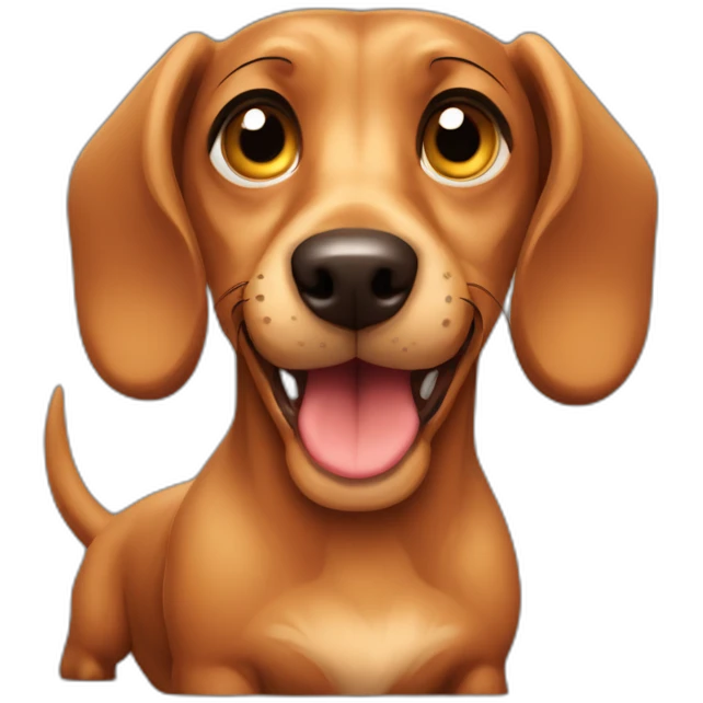 angry fawn color dachshund emoji