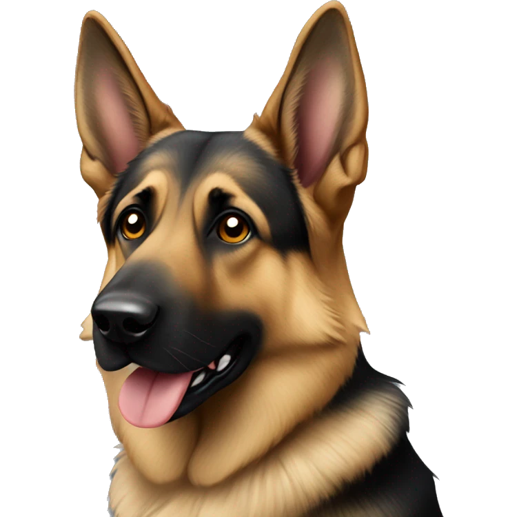 german shepard mostly black emoji