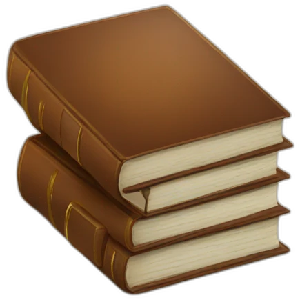 brown book with a mouth emoji