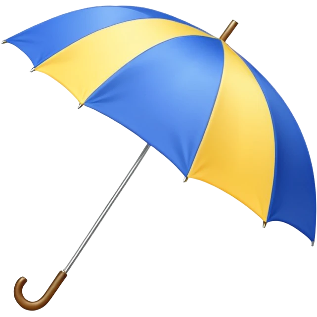 umbrella summer blue and yellow emoji