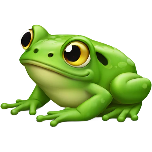 Frog is shy emoji