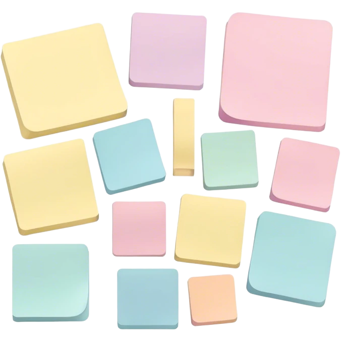 pastel sticky notes emoji