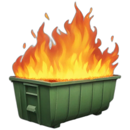 Dumpster fire emoji