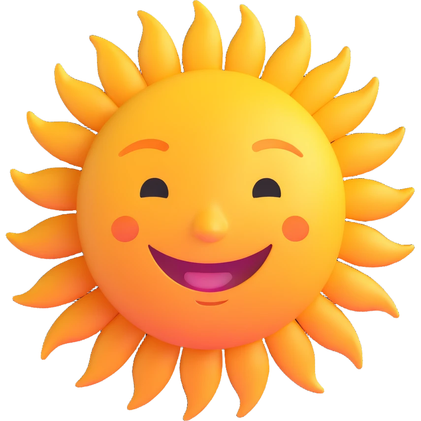 smiling sun emoji