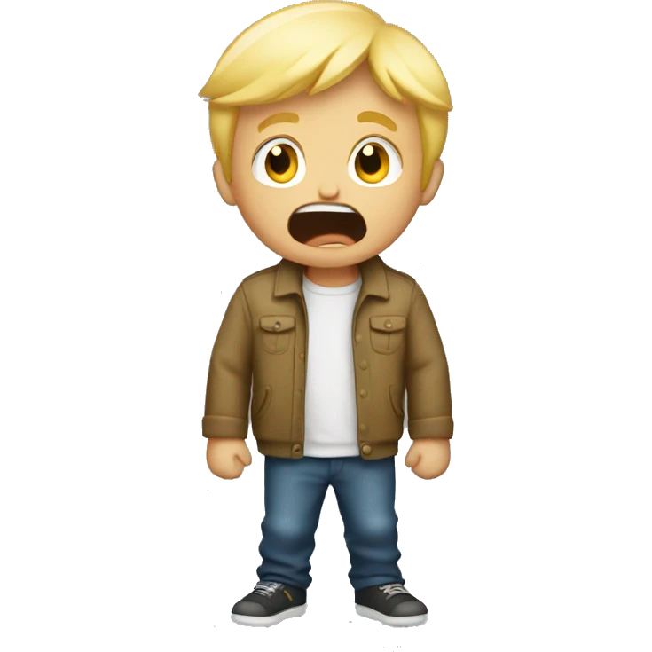 blond boy scared flahslight emoji
