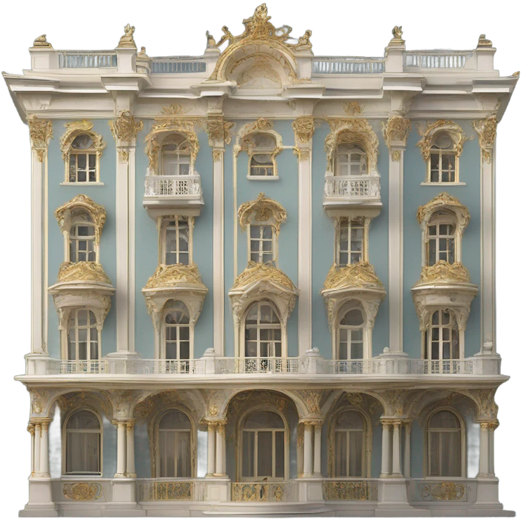 Detailed realistic rococo palace emoji