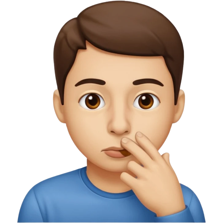 Create an emoji that is picking his nose make it a circle emoji  emoji