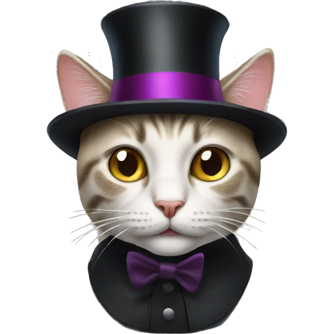 cat emoji with top hat emoji