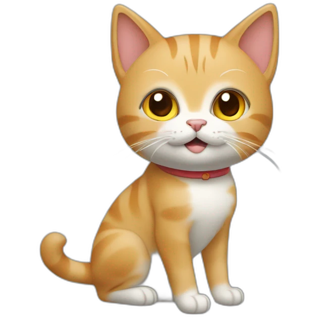 cat sur un chien emoji