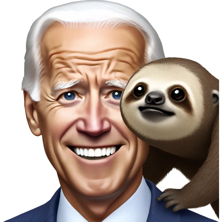 joe biden as a sloth emoji