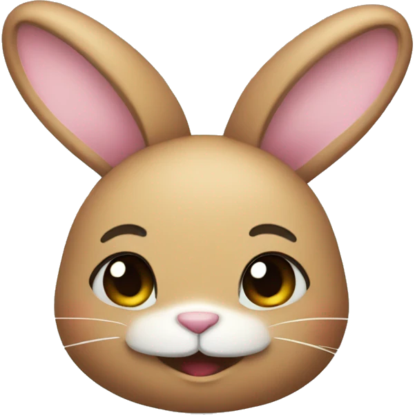 bunny smiling and blushing emoji