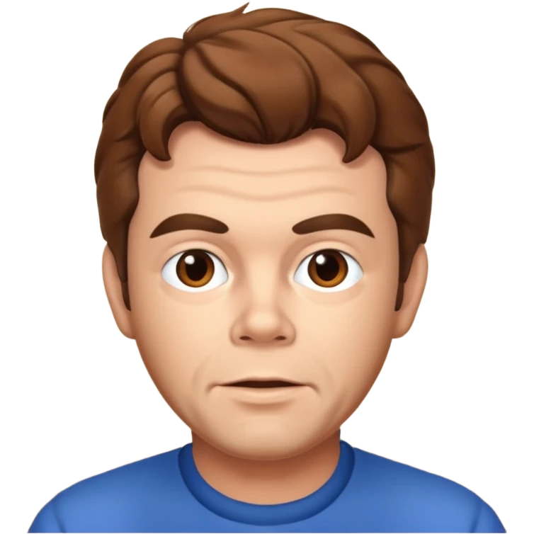 Russ Tamblyn with brown hair emoji