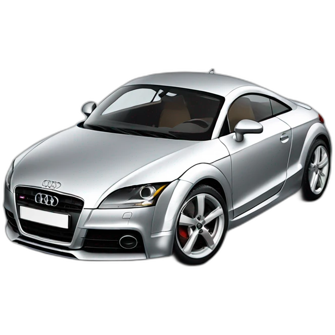 Audi TT silver 3/4 view emoji