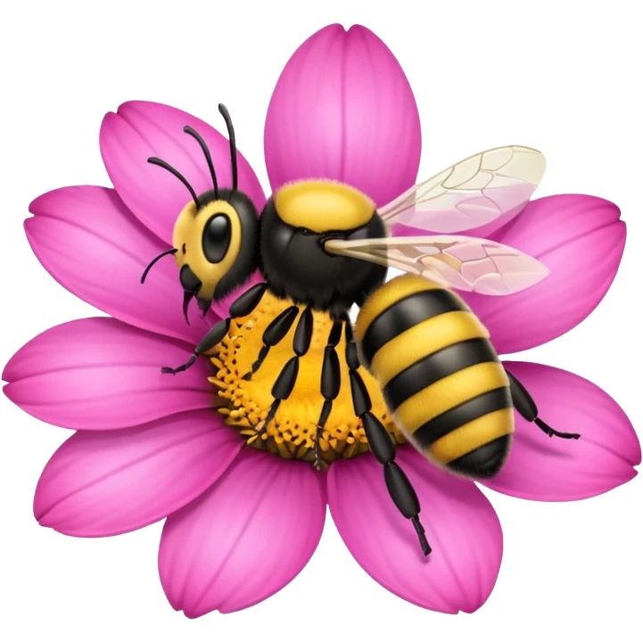 flower on bee emoji