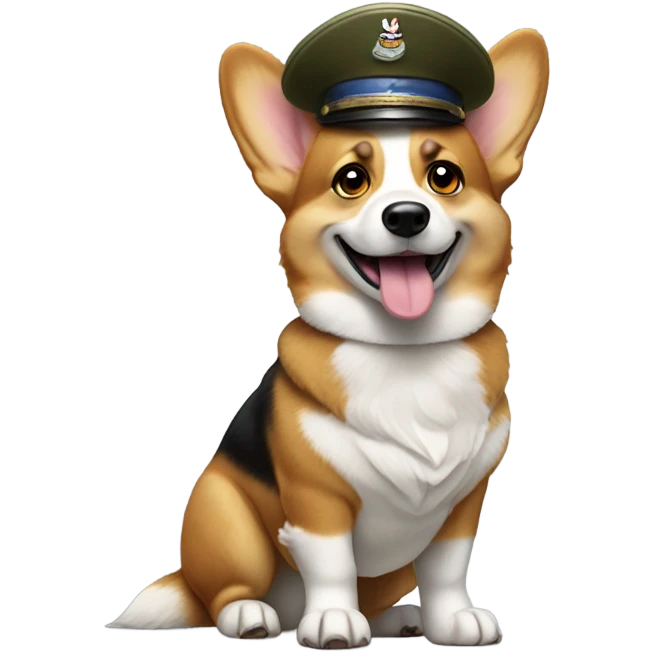 Saluting corgi emoji