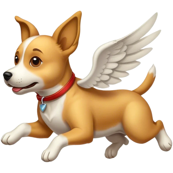 Dog flying emoji