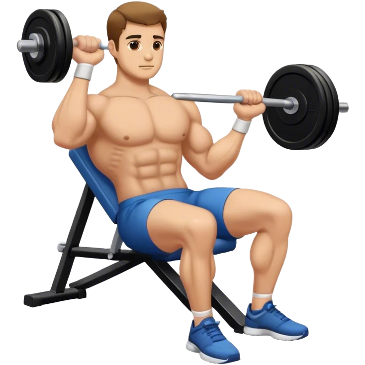 man seated weighted wrist curl emoji