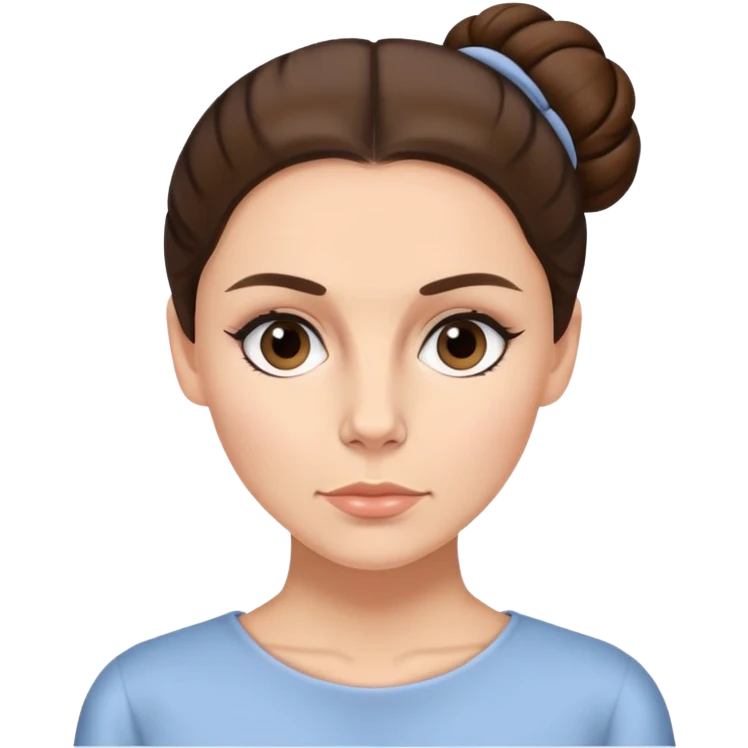 Sophie Poyet cheveux brun en chignon emoji