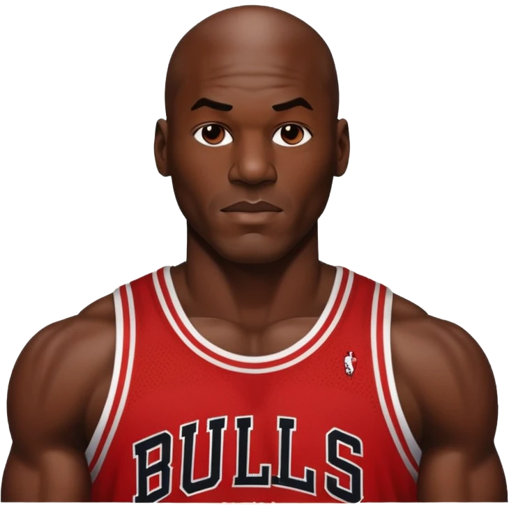 Hyper-realistic Michael Jordan number 23 Chicago Bulls emoji