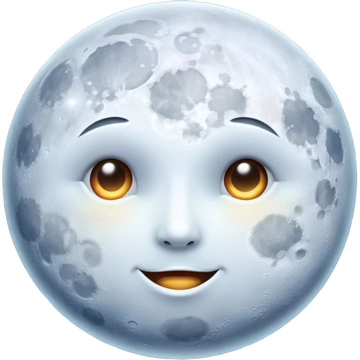 phases of the moon: full moon emoji