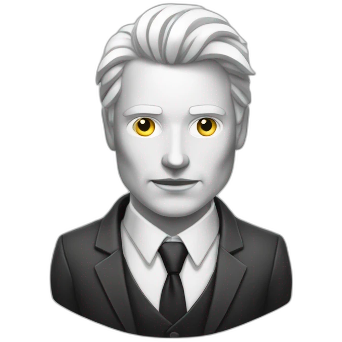 white skinned man head future cyberpunk banker crypto usd rich emoji
