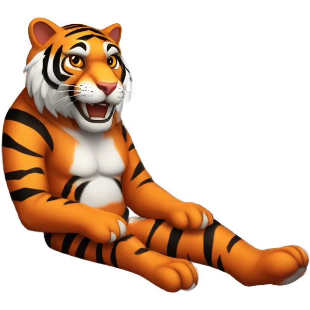 Tiger on airplane emoji