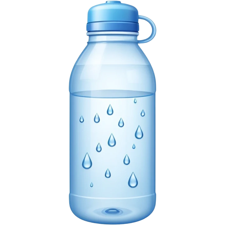 a water bottle with droplets emoji