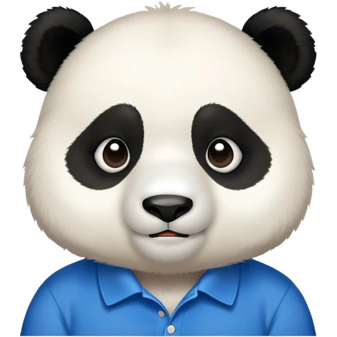 Panda in a polo shirt emoji