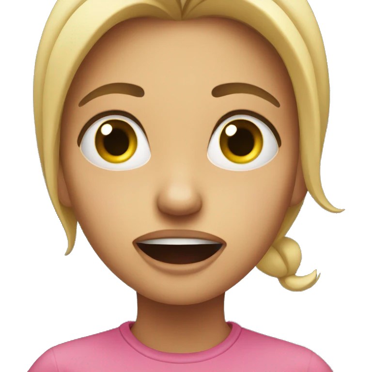 A Girl scared  emoji