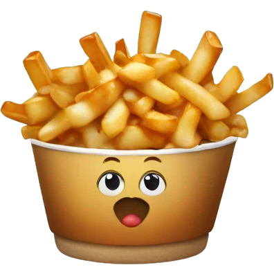 poutine qui mange de la poutine emoji