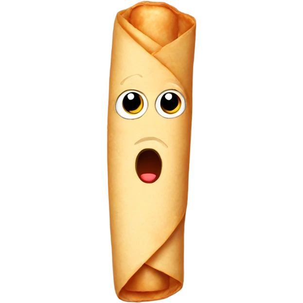 Taquito with tired eyes with red veins emoji