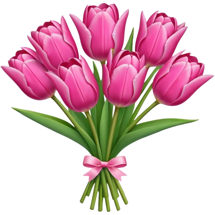 Bouquet of pink tulips emoji